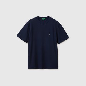 T-shirt em piqué de algodão orgânico