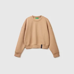 Sweat boxy fit com emblema atrás