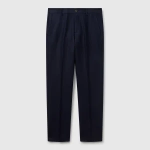 Chinos slim fit em mistura de linho