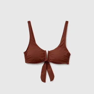 Brassiere de biquíni com padrão em V