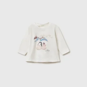 T-shirt com estampa glitter